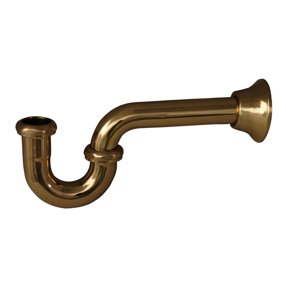 Barclay Tubular P Trap, 1 1/4'', Polished Brass