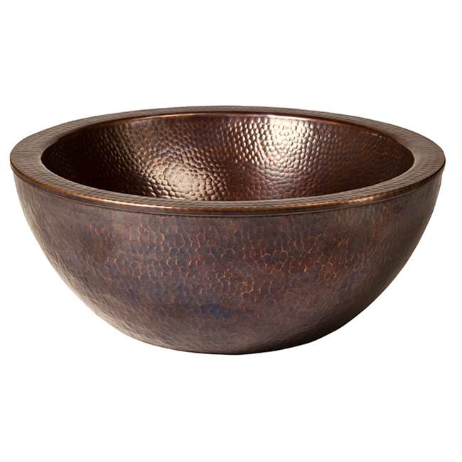 Barclay Boone 16'' Round VesselHammered Antique Copper