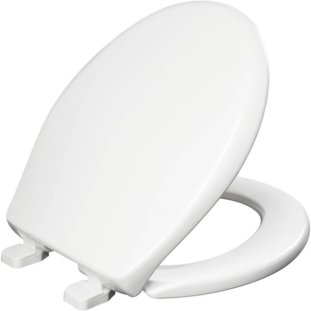 Bemis Bemis Kennan™ Round Plastic Toilet Seat in White with STA-TITE® Seat Fastening System™, Whisper•Close® Hinge and Super Grip Bumpers™