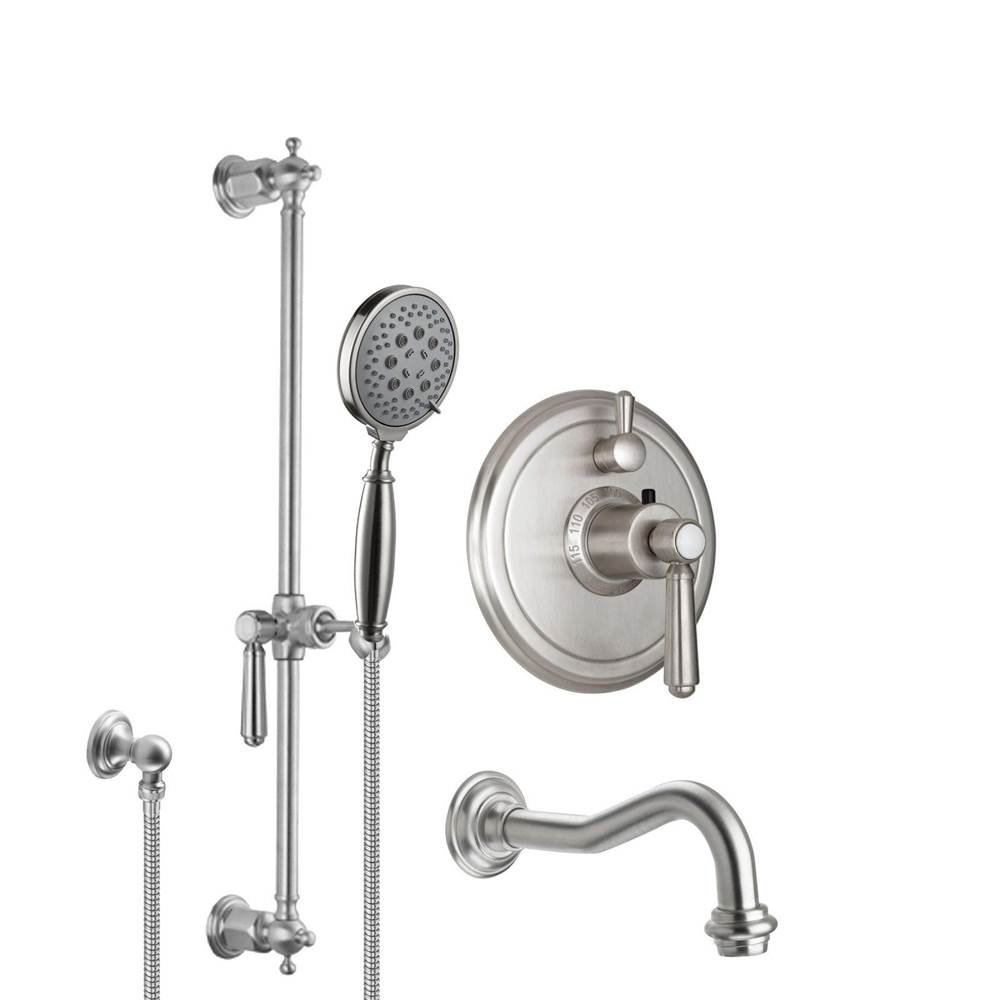 California Faucets Montecito StyleTherm® 1/2'' Thermostatic Shower System with Handshower Slide Bar and Tub Spout