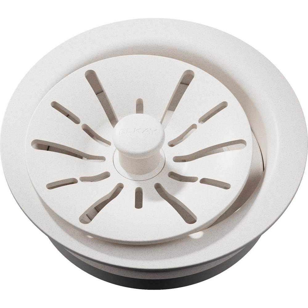 Elkay Quartz Perfect Drain 3-1/2'' Polymer Disposer Flange with Removable Basket Strainer and Rubber Stopper Ricotta