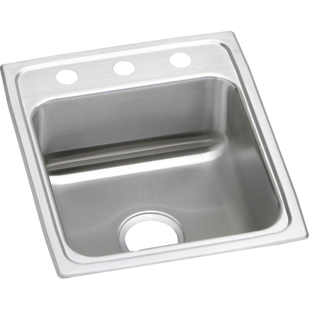 Elkay Lustertone Classic Stainless Steel 17'' x 20'' x 7-5/8'', MR2-Hole Single Bowl Drop-in Sink