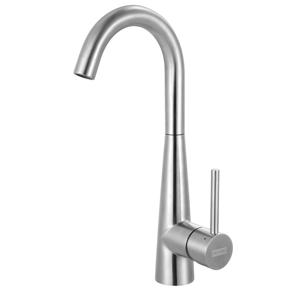 Franke Steel 14.4-in Single Handle Swivel Spout Kitchen Prep / Bar Faucet in Stainless Steel, STL-BR-304
