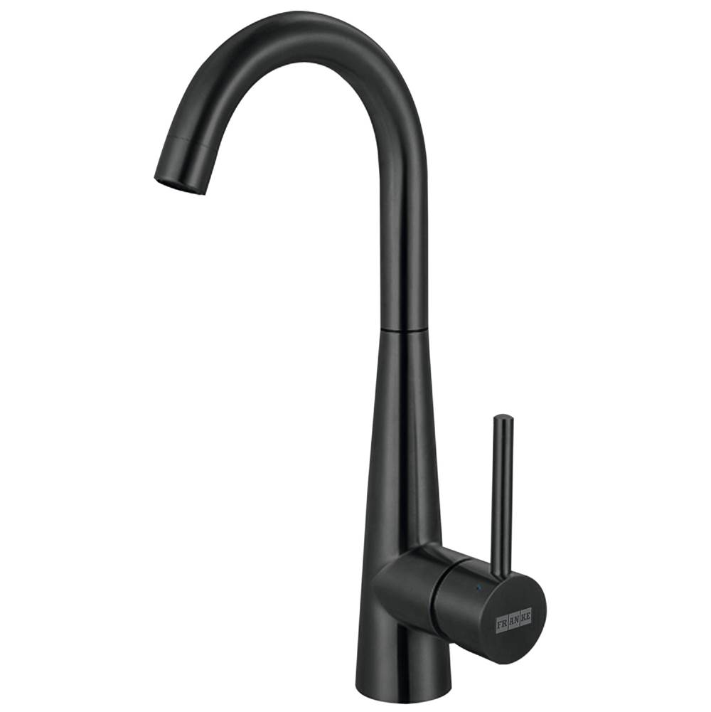 Franke Steel 14.4-in Single Handle Swivel Spout Kitchen Prep / Bar Faucet in Industrial Black, STL-BR-IBK