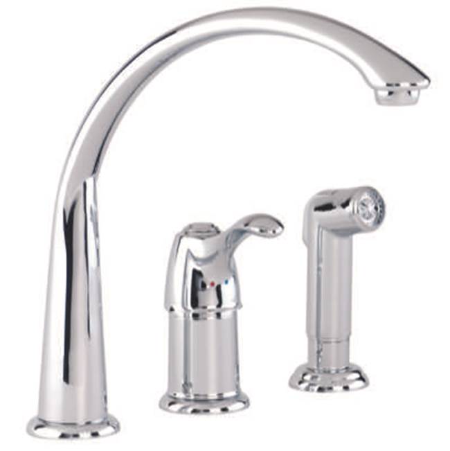 Gerber Plumbing Allerton 1H Hi-Arc Kitchen Faucet w/ Spray 1.75gpm Aeration/2.2gpm Spray Chrome
