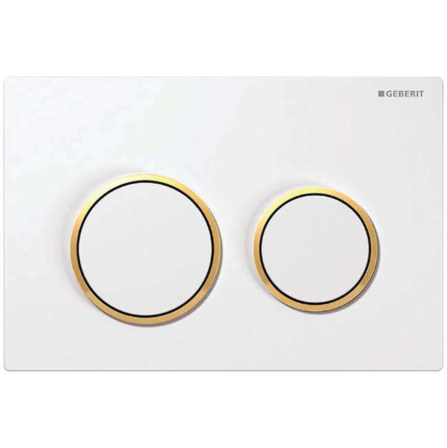 Geberit Geberit actuator plate Omega20 for dual flush: white / gold-plated / white