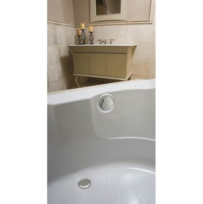 Geberit Geberit bathtub drain with TurnControl handle actuation, rough-in unit 17-24'' PP with ready-to-fit-set trim kit: bright chrome-plated