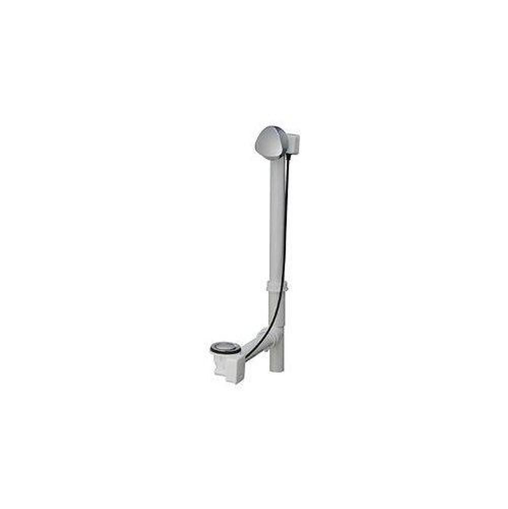 Geberit Geberit bathtub drain with TurnControl handle actuation, rough-in unit 17-24'' PP with ready-to-fit-set trim kit: bright chrome-plated