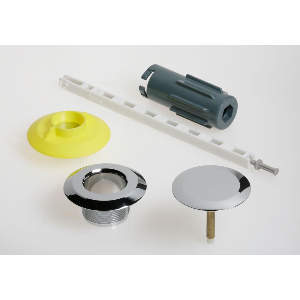 Geberit Ready-to-fit-set d52, for Geberit bathtub drain with push actuation PushControl: bright chrome-plated