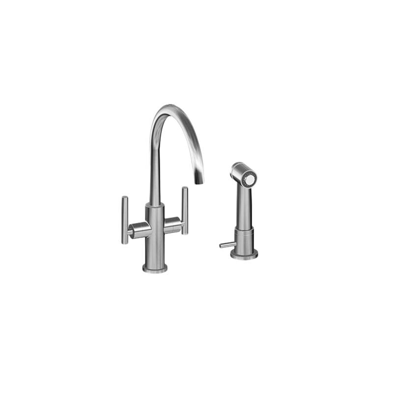 Graff Contemporary Two-Handle Single-Hole Bar/Prep Faucet w/Independent Side Spray