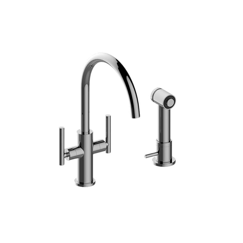 Graff Contemporary Two-Handle Single-Hole Bar/Prep Faucet w/Independent Side Spray