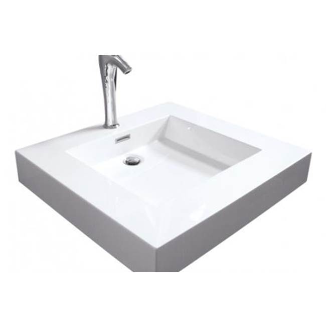 Hydro Systems BLOCK 25X18 SOLID SURFACE SINK - BISCUIT