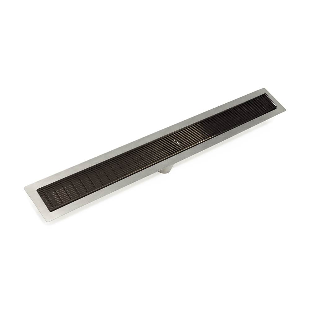 Infinity Drain 48'' FF Series Complete Kit with 2 1/2'' Wedge Wire Grate in Oil Rubbed Bronze