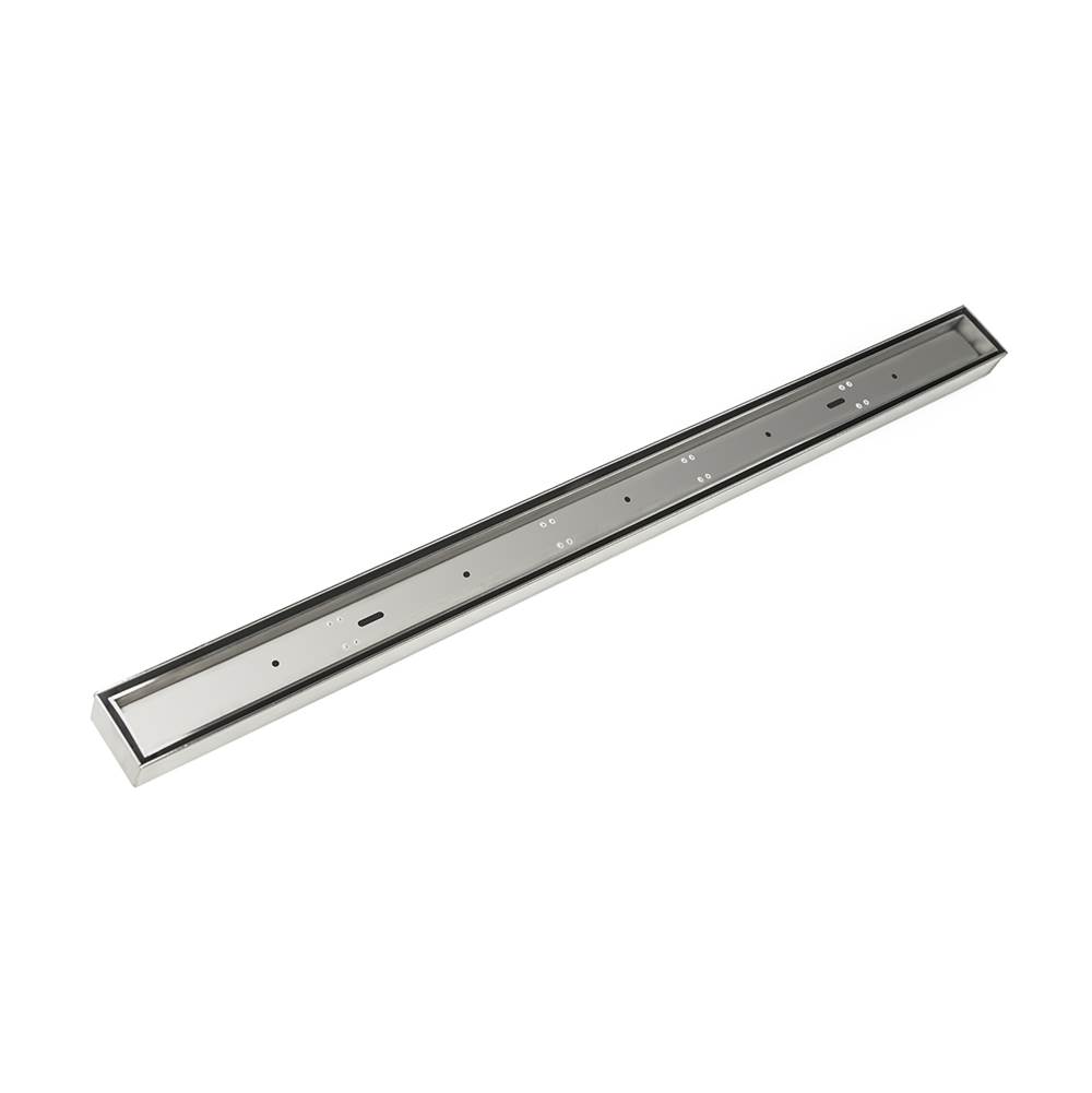 Infinity Drain 40'' FX Series Complete Kit with Tile Insert Frame in Satin Stainless