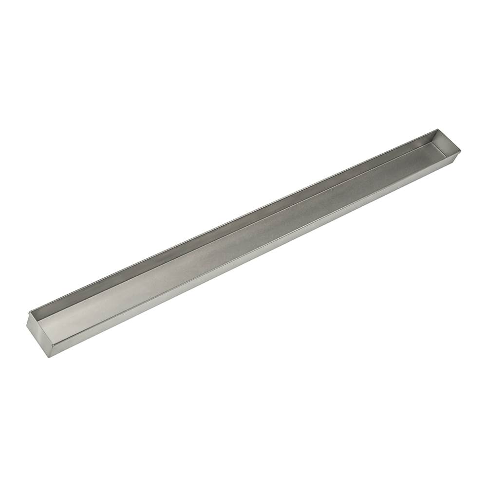 Infinity Drain 72'' Stainless Steel Closed Ended Channel for 80'' S-TIFAS 65/99 Series in Satin Stainless