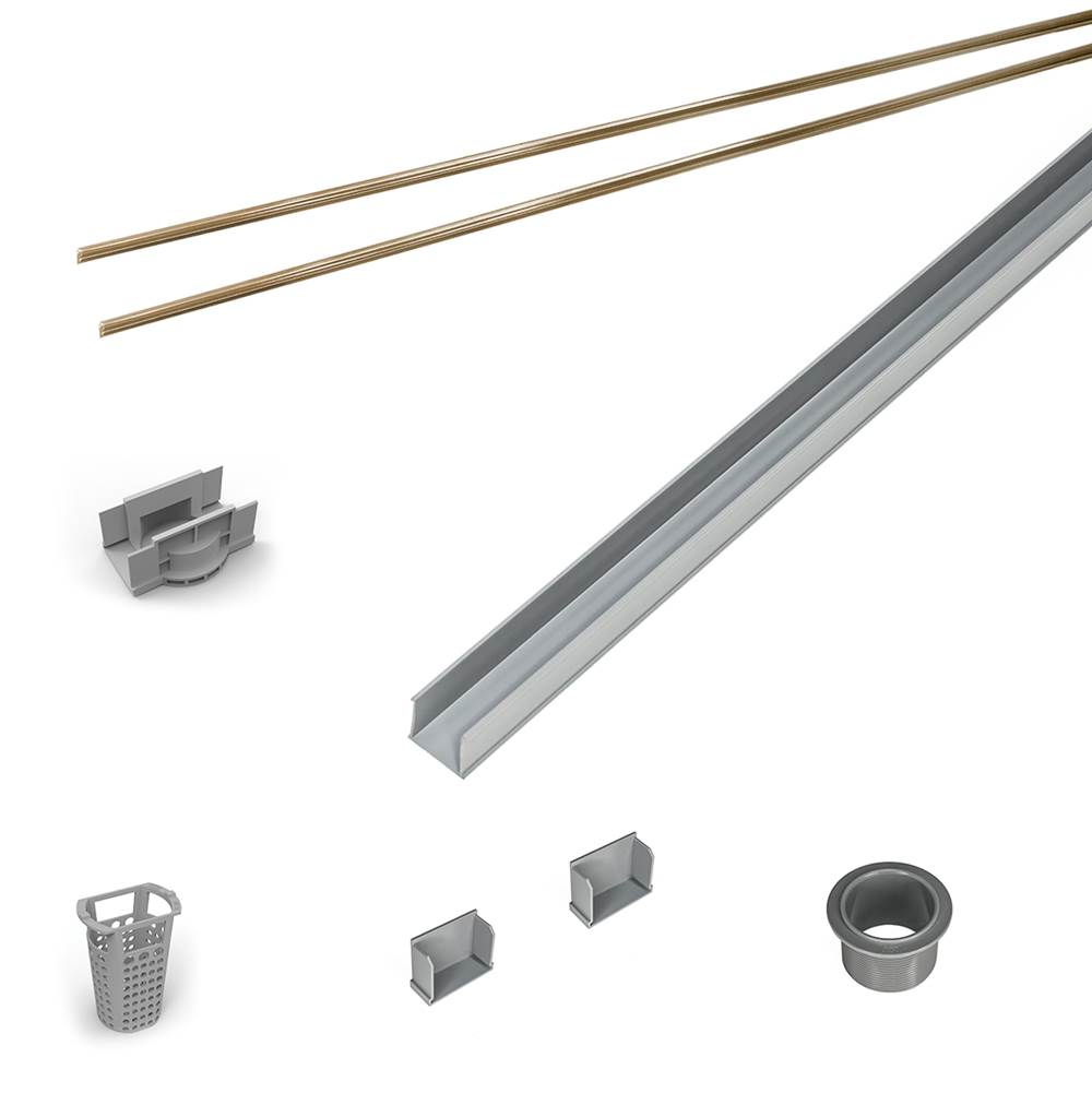 Infinity Drain 72'' Rough Only Kit for S-AG 38 and S-DG 38 series. Includes PVC Components and Channel Trim