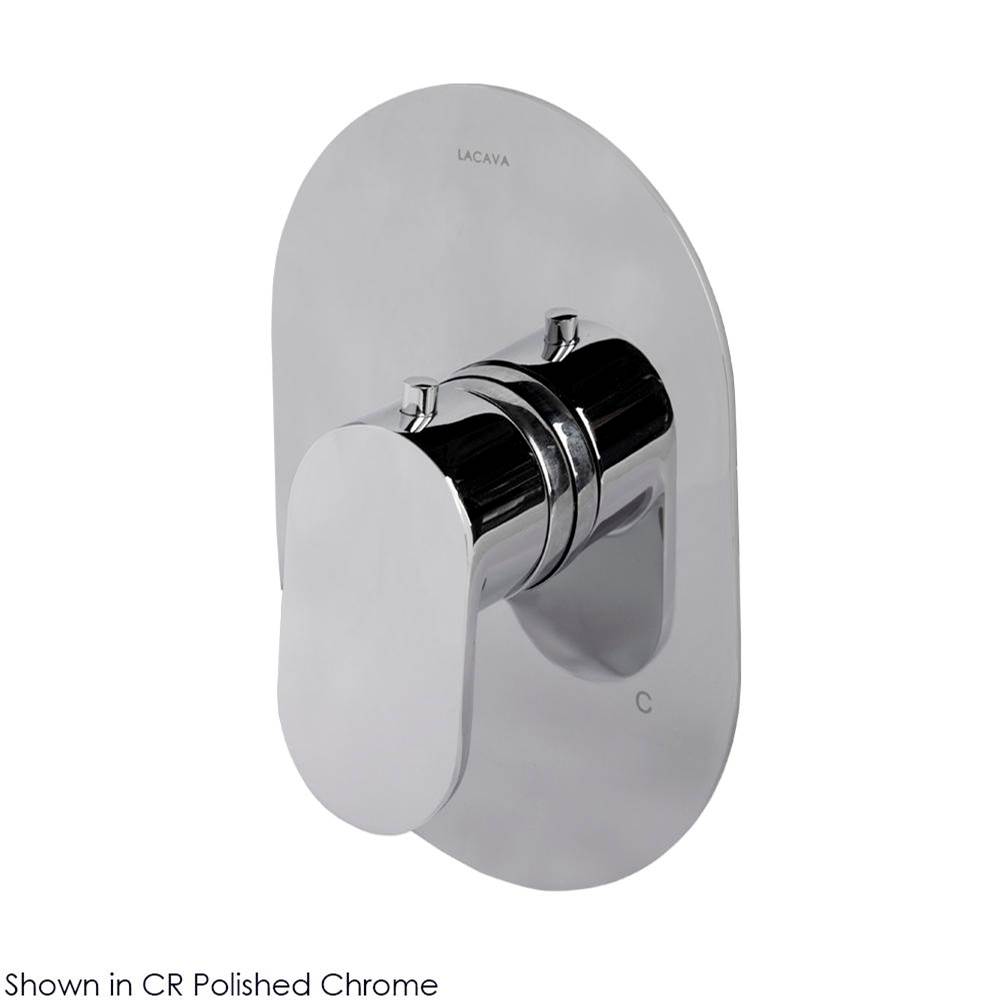 Lacava TRIM ONLY - Thermostatic Valve GPM 10 (60PSI) with oblong back plate and oval lever handle
