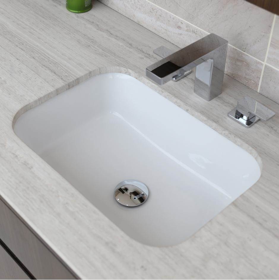 Lacava Under-counter porcelain Bathroom Sink with an overflow. W: 21'' D: 15 1/4'', H: 7 1/2''