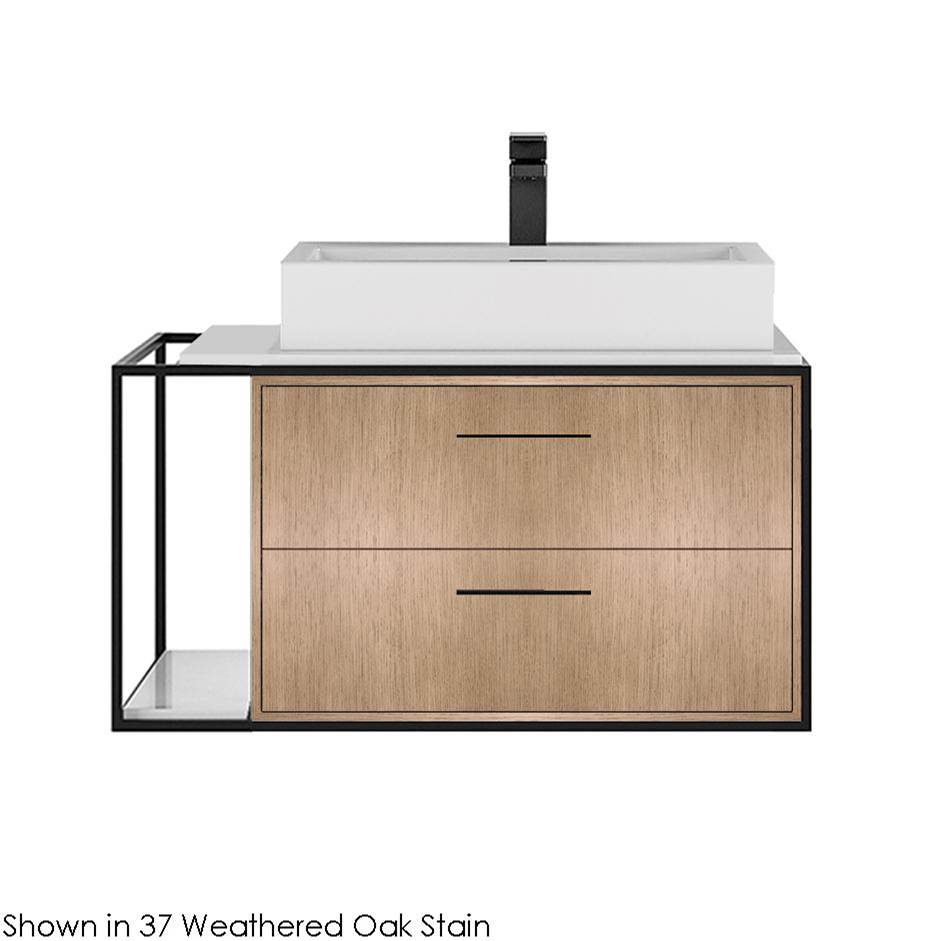 Lacava Cabinet of wall-mount under-counter vanity LIN-VS-30R  with sink on the right