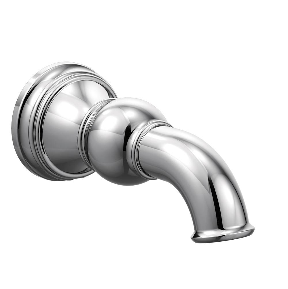 Moen Weymouth 1/2-Inch Slip Fit Connection Non-Diverting Tub Spout, Chrome