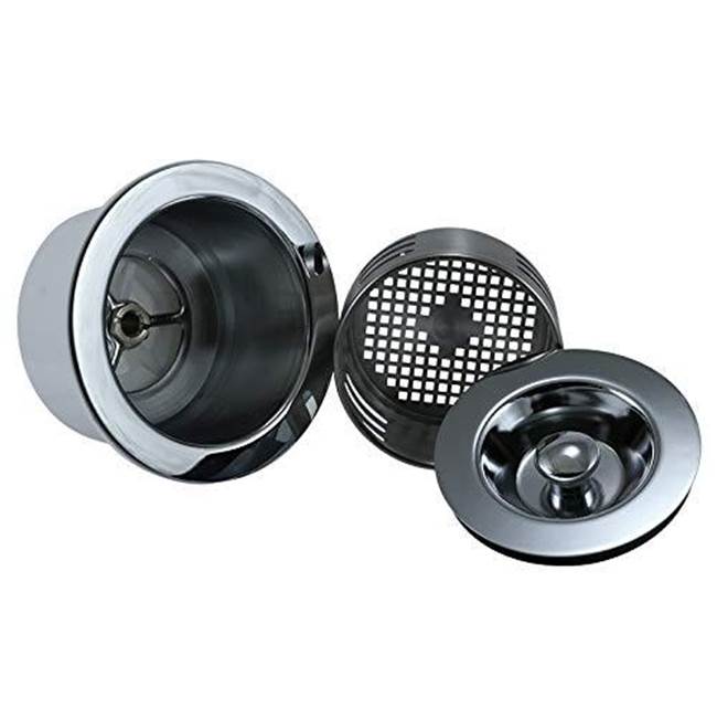 Mountain Plumbing 3-in-1 – 3-1/2'' Kitchen Sink Strainer with Stopper Lid and Lift-Out Basket