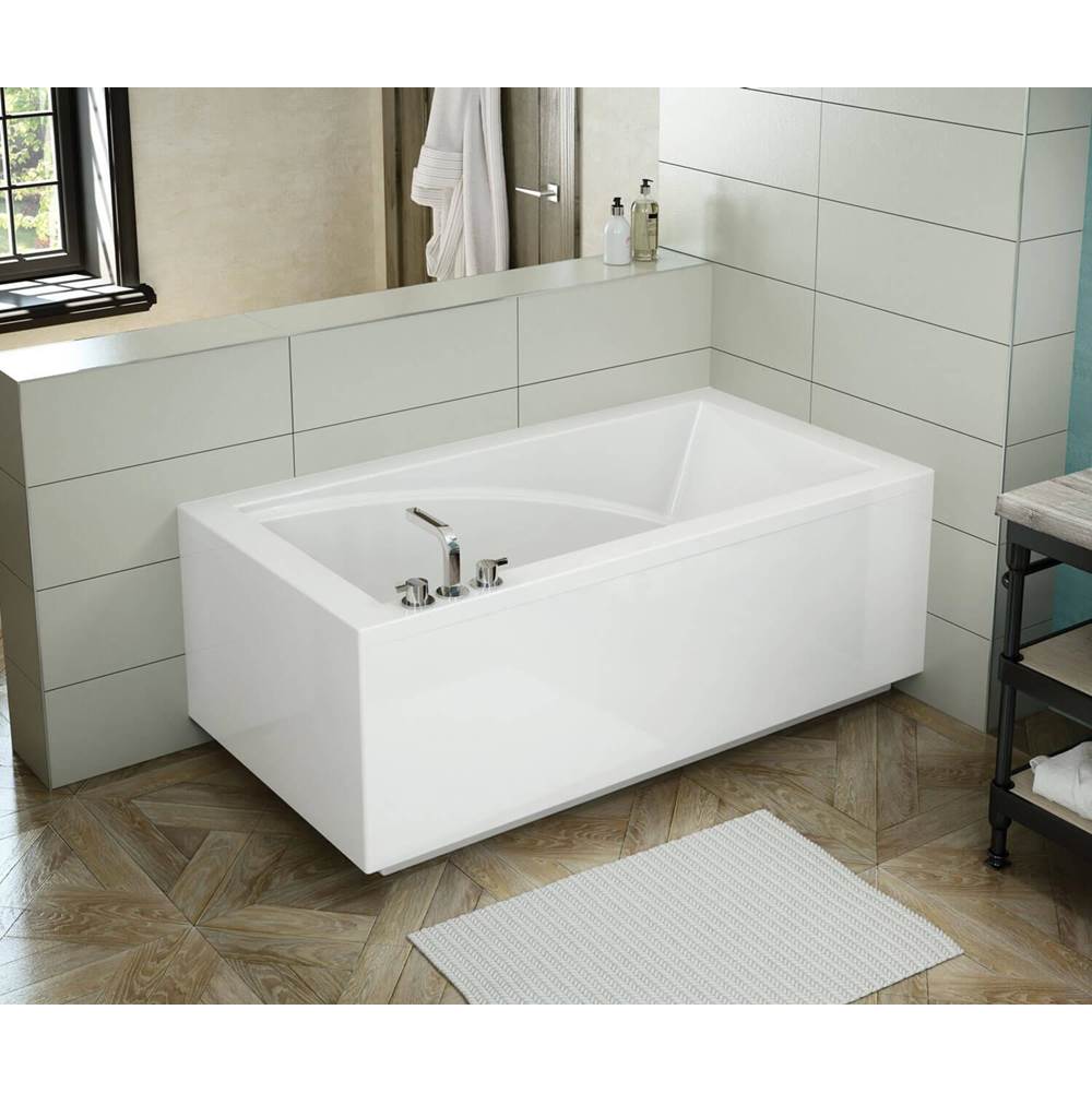 Maax ModulR 6032 (With Armrests) Acrylic Corner Right Left-Hand Drain Bathtub in White