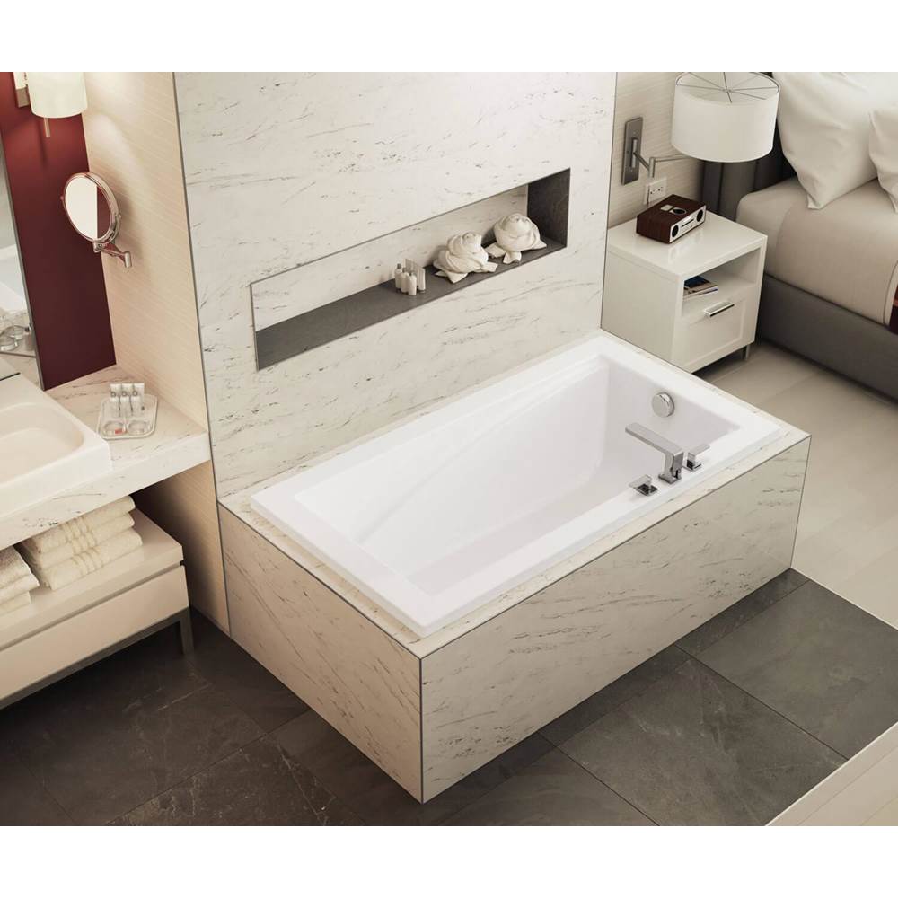 Maax ModulR 6032 (With Armrests) Acrylic Drop-in End Drain Bathtub in White