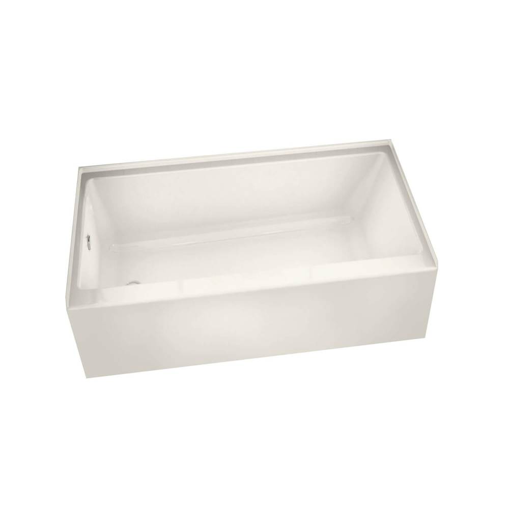 Maax Rubix 6032 Acrylic Alcove Right-Hand Drain Bathtub in Biscuit