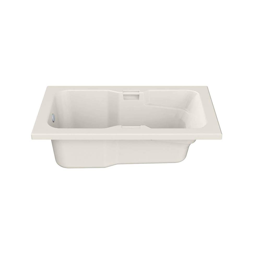 Maax Lopez 6036 Acrylic Alcove End Drain Bathtub in Biscuit
