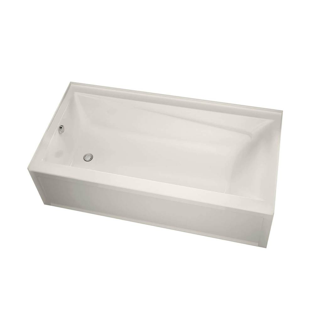 Maax Exhibit 6036 IFS Acrylic Alcove Left-Hand Drain Whirlpool Bathtub in Biscuit