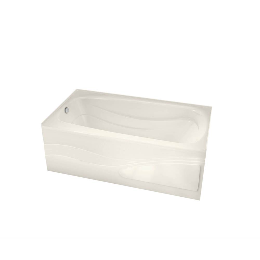 Maax Tenderness 6032 Acrylic Alcove Left-Hand Drain Combined Whirlpool & Aeroeffect Bathtub in Biscuit