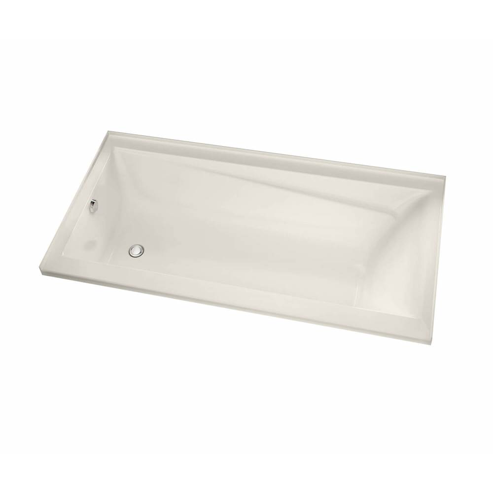 Maax Exhibit 6032 IF Acrylic Alcove Right-Hand Drain Combined Whirlpool & Aeroeffect Bathtub in Biscuit