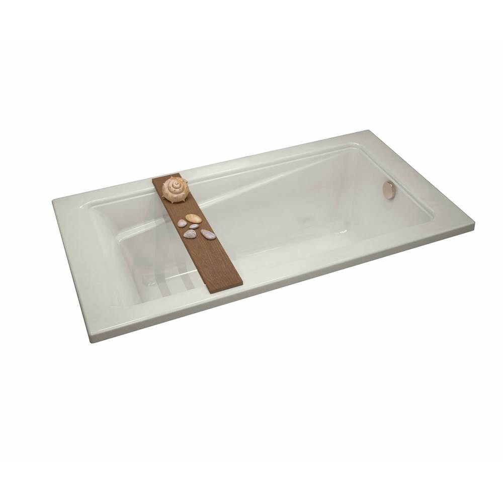 Maax Exhibit 6036 Acrylic Drop-in End Drain Aeroeffect Bathtub in Biscuit