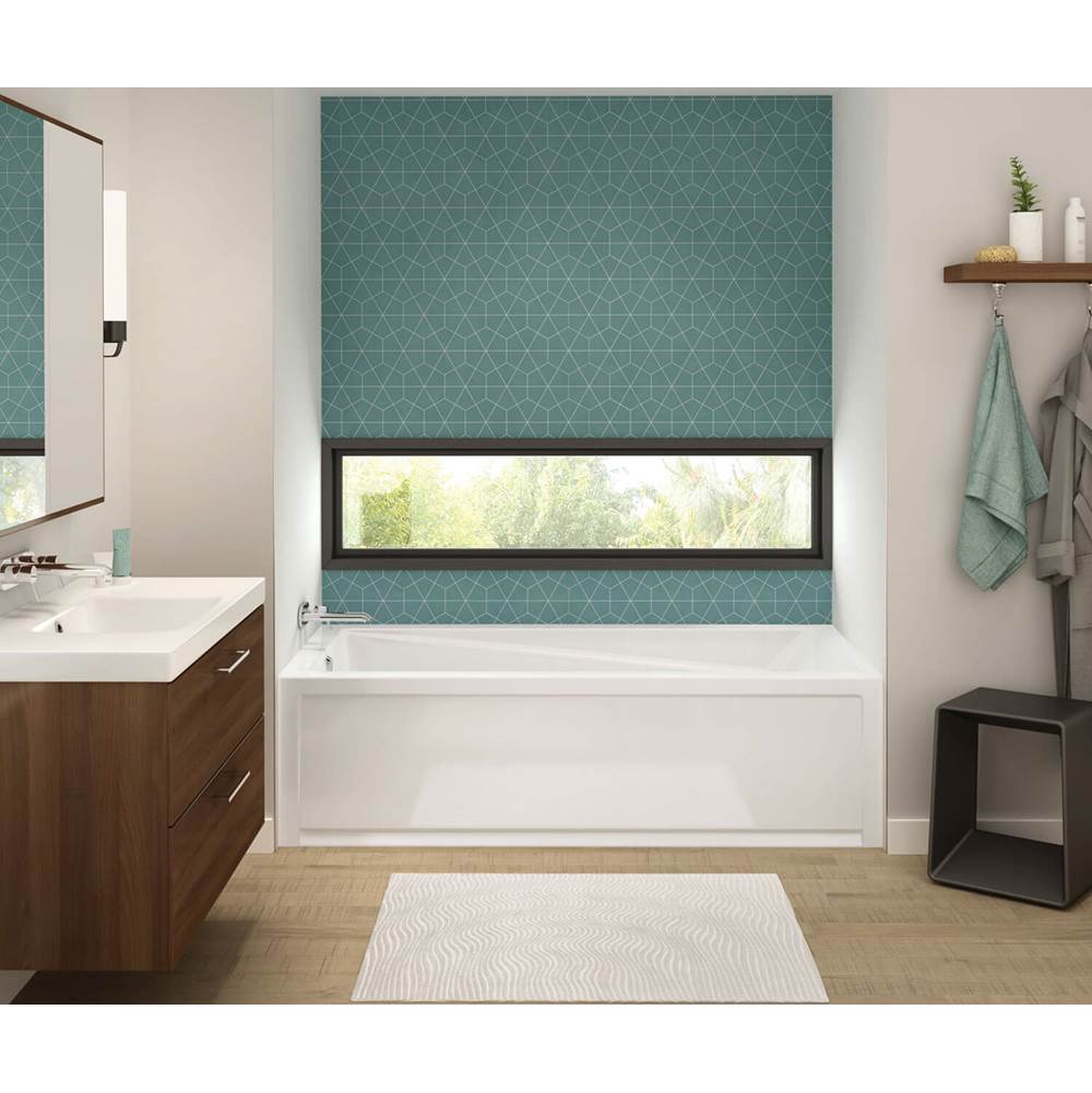 Maax Exhibit 7236 IFS AFR Acrylic Alcove Right-Hand Drain Combined Whirlpool & Aeroeffect Bathtub in White