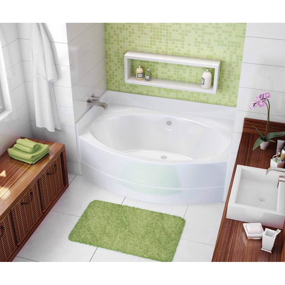 Maax VO6042 5 FT AcrylX Alcove Center Drain Bathtub in White