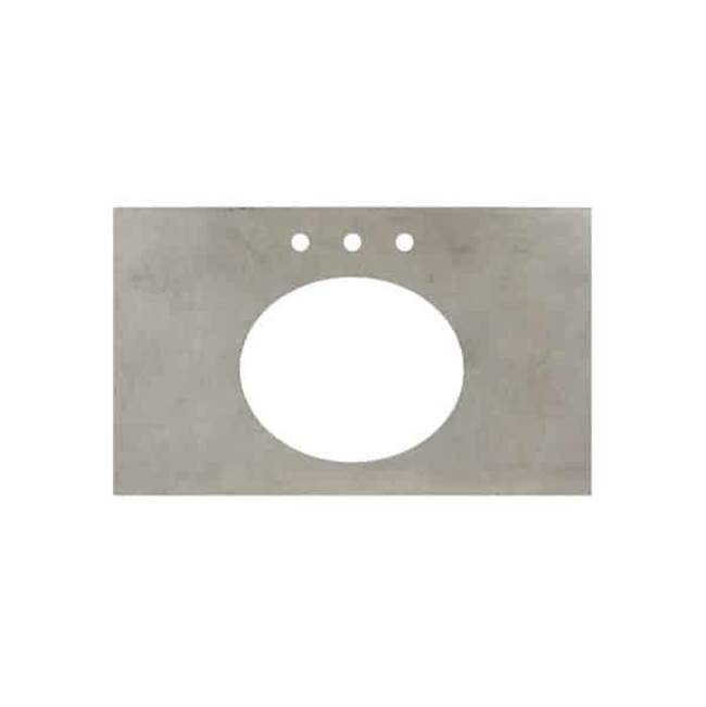 Native Trails 36'' Native Stone Vanity Top in Ash- Trough with Single or No Faucet Hole