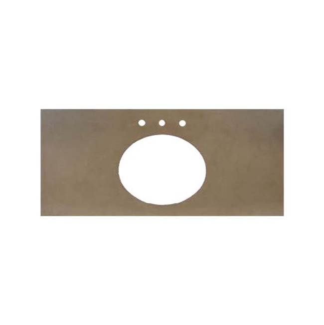 Native Trails 30'' Native Stone Vanity Top in Pearl- Oval with 8'' Widespread Cutout