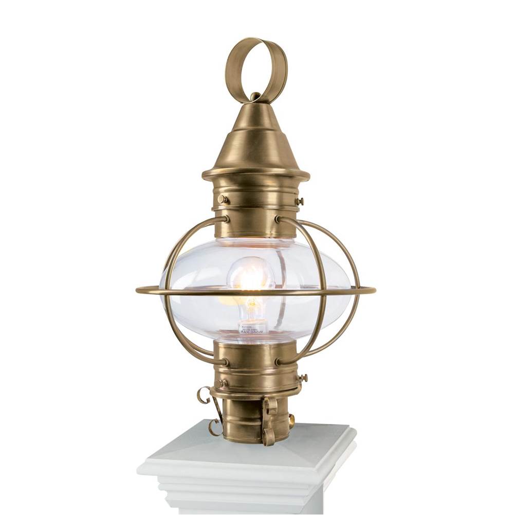 Norwell American Onion Outdoor Post Light - Aged Brass