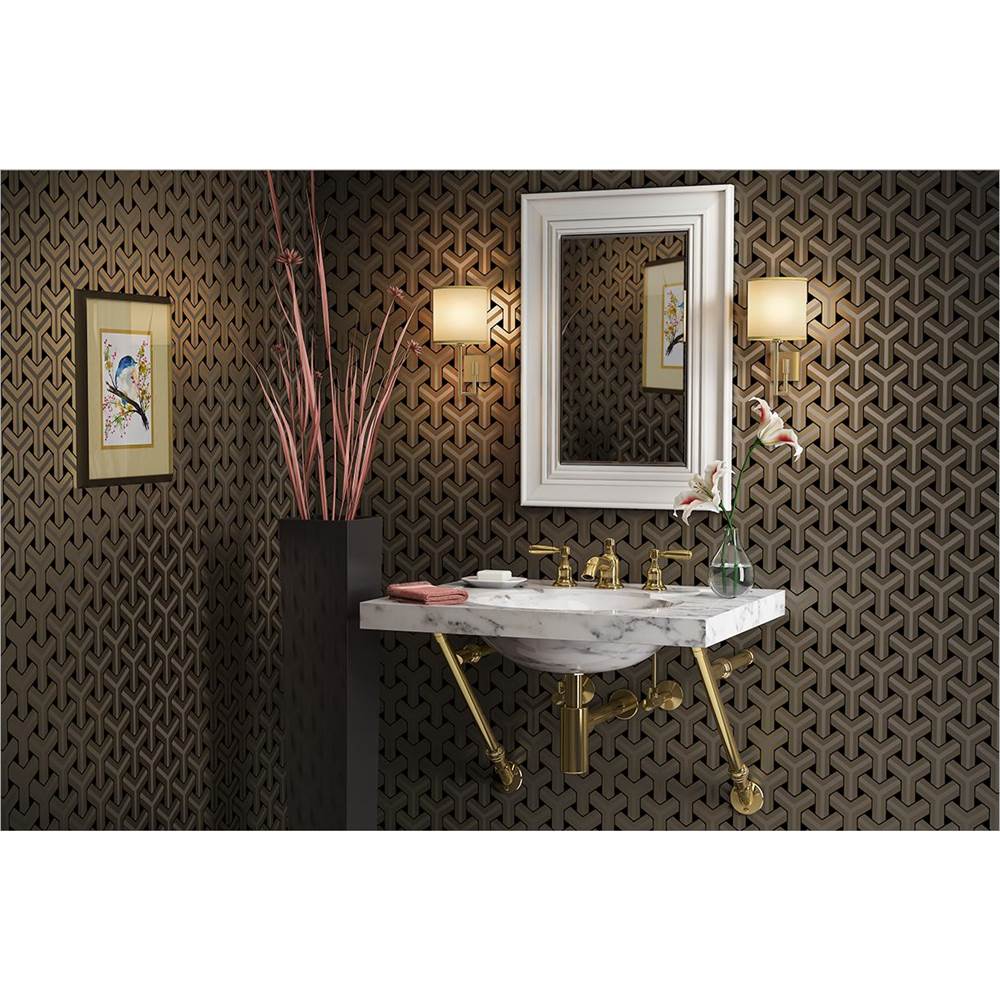Palmer Industries Wall Mount Sys Apex in Aged Brass Un-Lacquered