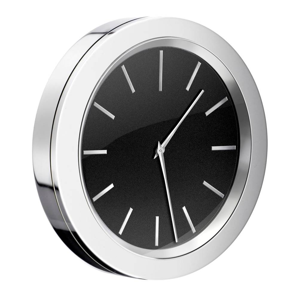 Smedbo Clock For Mirror- Self Adhesive- Pc/Black 2 1/2'' Diameter