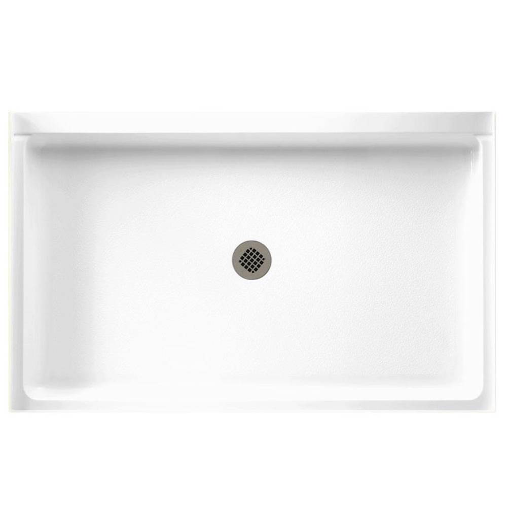 Swan SS-3454 34 x 54 Swanstone Alcove Shower Pan with Center Drain Birch