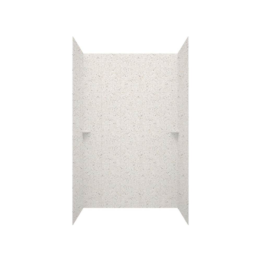 Swan SQMK96-3636 36 x 36 x 96 Swanstone® Square Tile Glue up Shower Wall Kit in Bermuda Sand