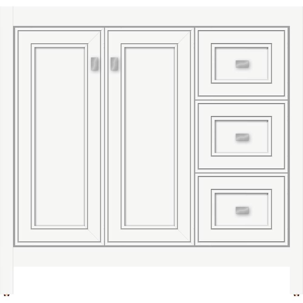 Strasser Woodenworks 36 X 21 X 34.5 Alki View Vanity Deco Miter Sat White Rh
