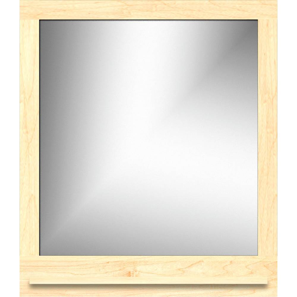 Strasser Woodenworks 30 X 4.5 X 33.5 Framed Mirror Non-Bev Square Nat Maple W/Shf