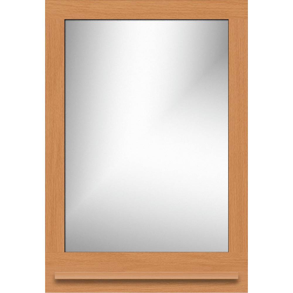 Strasser Woodenworks 24 X 4.5 X 33.5 Framed Mirror Non-Bev Square Nat Oak W/Shf