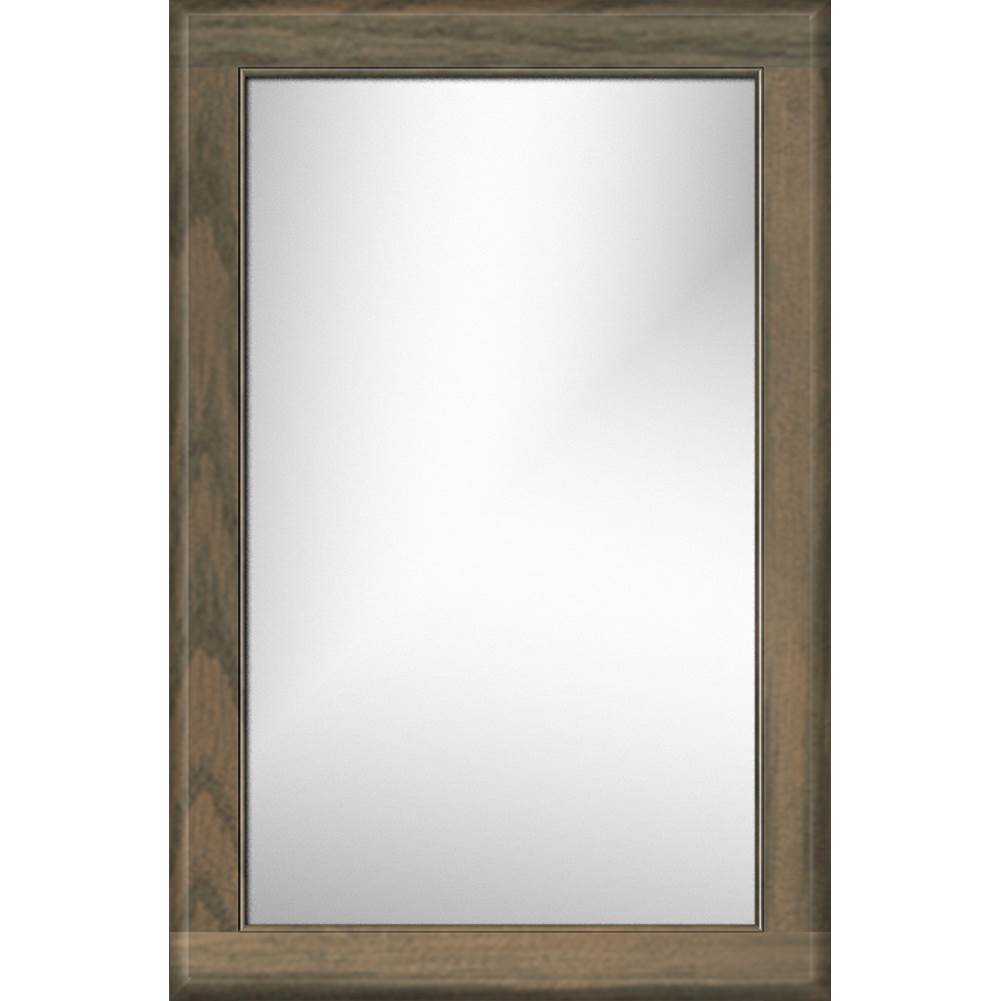 Strasser Woodenworks 19.5 X .75 X 29.5 Framed Mirror Non-Bev Round Dusky Oak