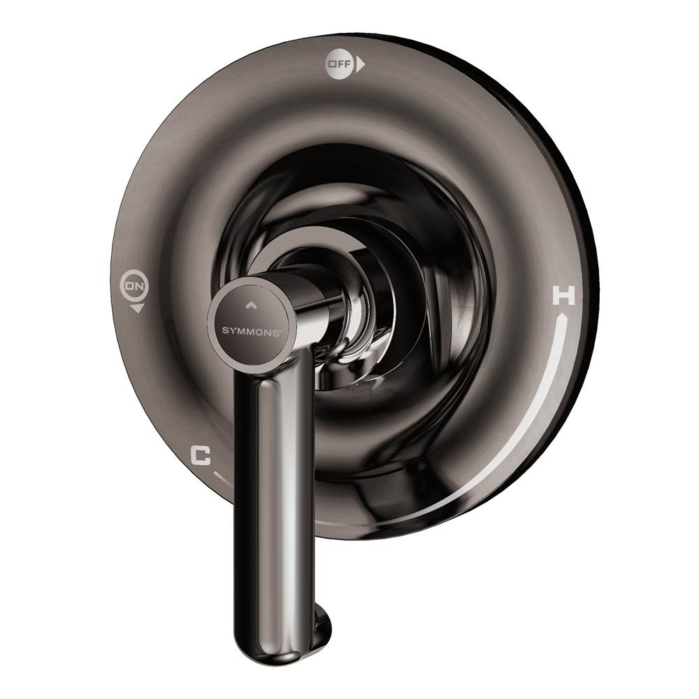 Black Valve Not Included Symmons 5303-BLK-TRM Museo Single Handle Hand Shower Faucet Trim in Polished Graphite