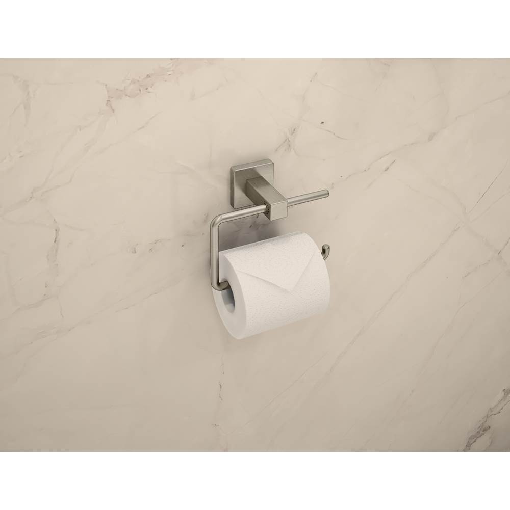 Symmons Duro Wall-Mounted Toilet Paper Holder in Satin Nickel