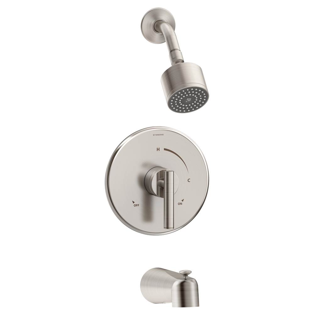 Symmons Dia Single Handle 1-Spray Tub and Shower Faucet Trim in Satin Nickel - 1.5 GPM (Valve Not Included)