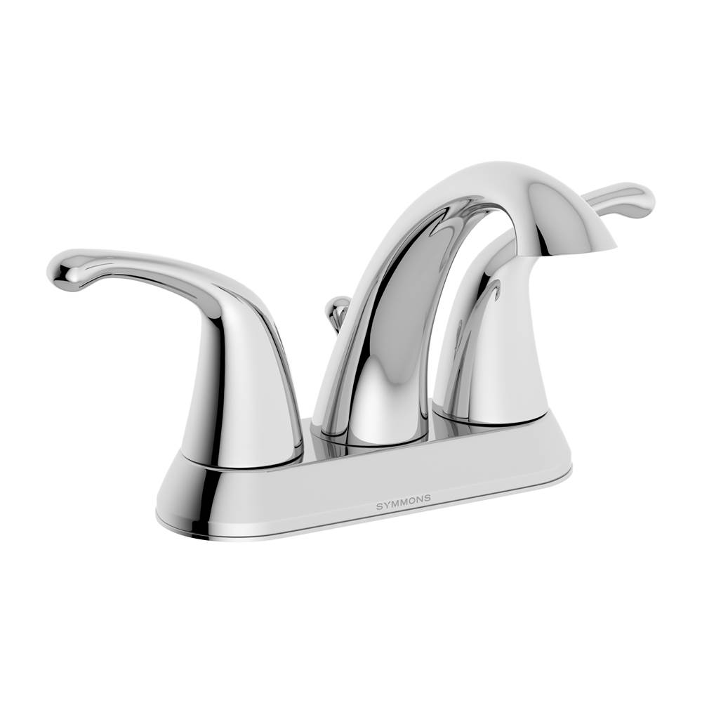Symmons Unity 4 in. Centerset 2-Handle Bathroom Faucet with Drain Assembly in Polished Chrome (1.0 GPM)